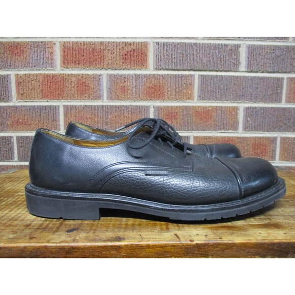 Mephisto Mens Melchior Black Leather Oxford Cap Toe Dress Shoes Goodyear Welt 11